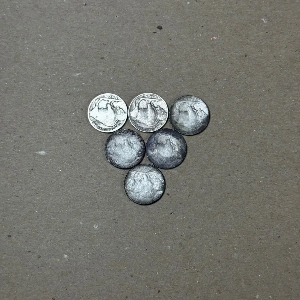 [Lot of 6] 1936 1935 and more Buffalo Nickels FIVE CENTS us coins Vintage